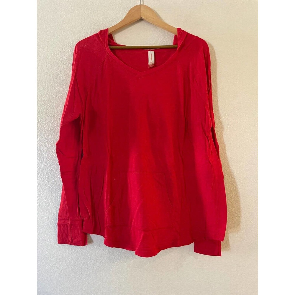 No Boundaries Size XXL 19 Juniors Red Hooded Sweater Top Pockets Pullover Hoodie - Picture 2 of 9